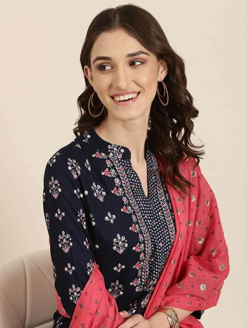 women floral kurta sharara set with dupatta - 20251402 -  Standard Image - 6