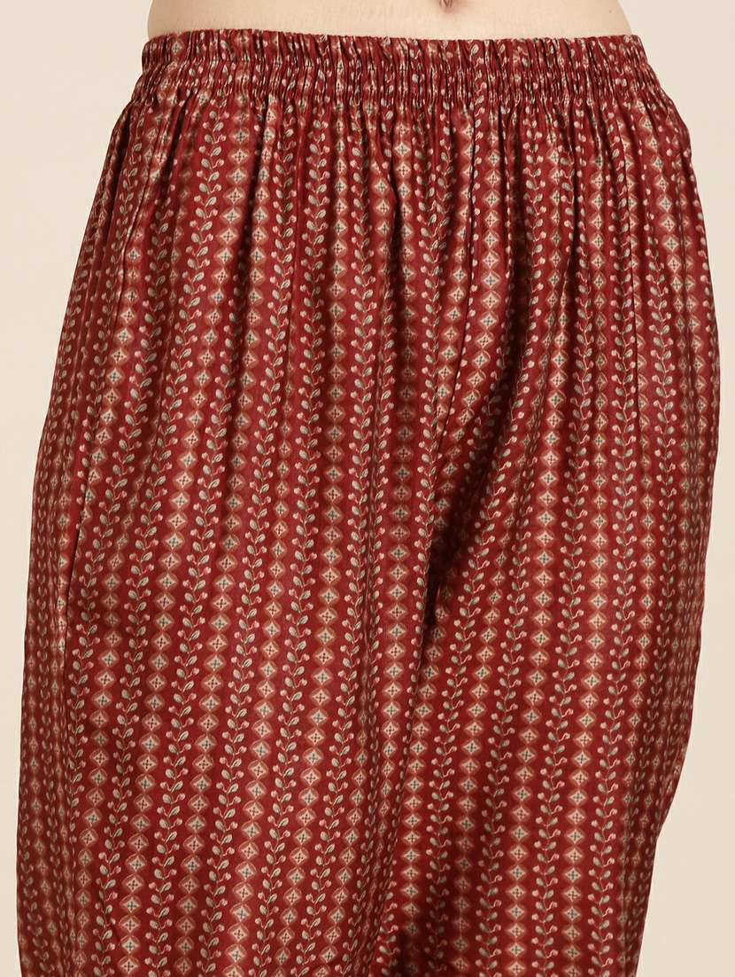 women floral printed round neck kurta pant set - 20251407 -  Standard Image - 6