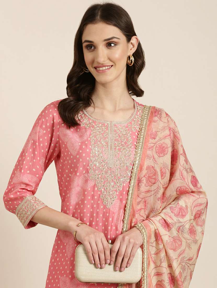 women printed kurta palazzo set with dupatta - 20251409 -  Standard Image - 4