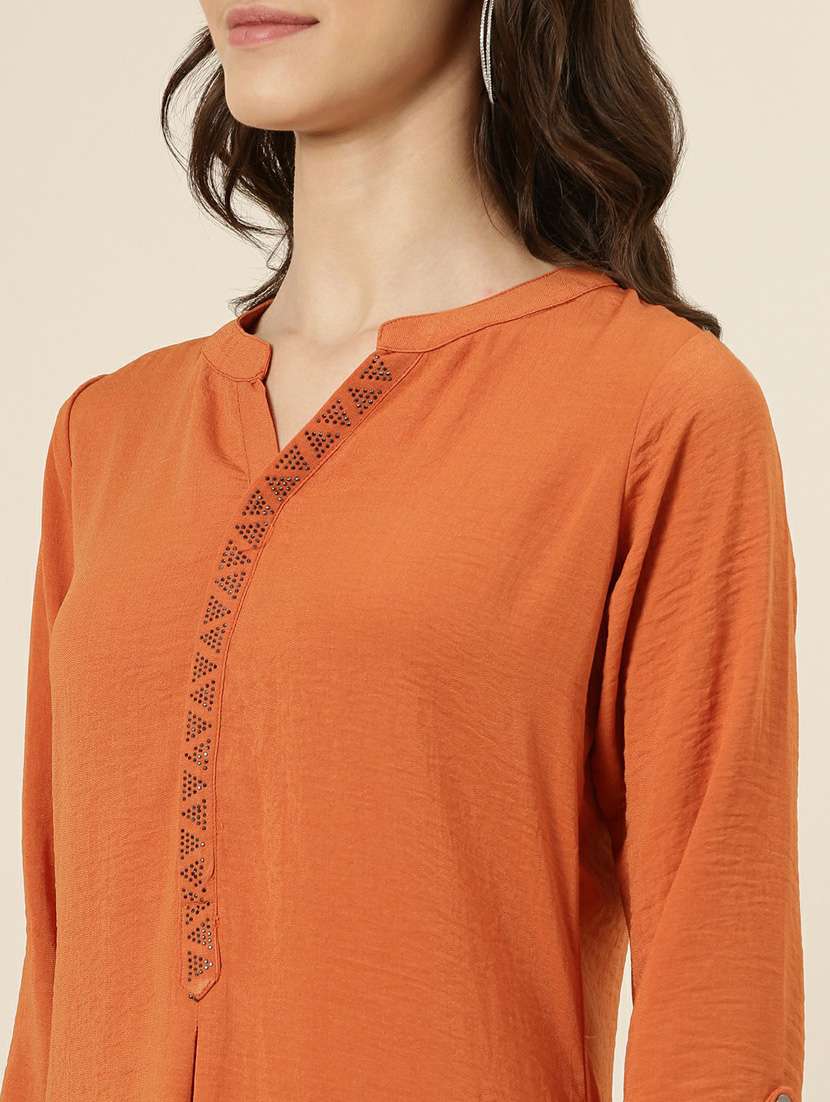  women embellished straight kurta - 20252320 -  Standard Image - 4