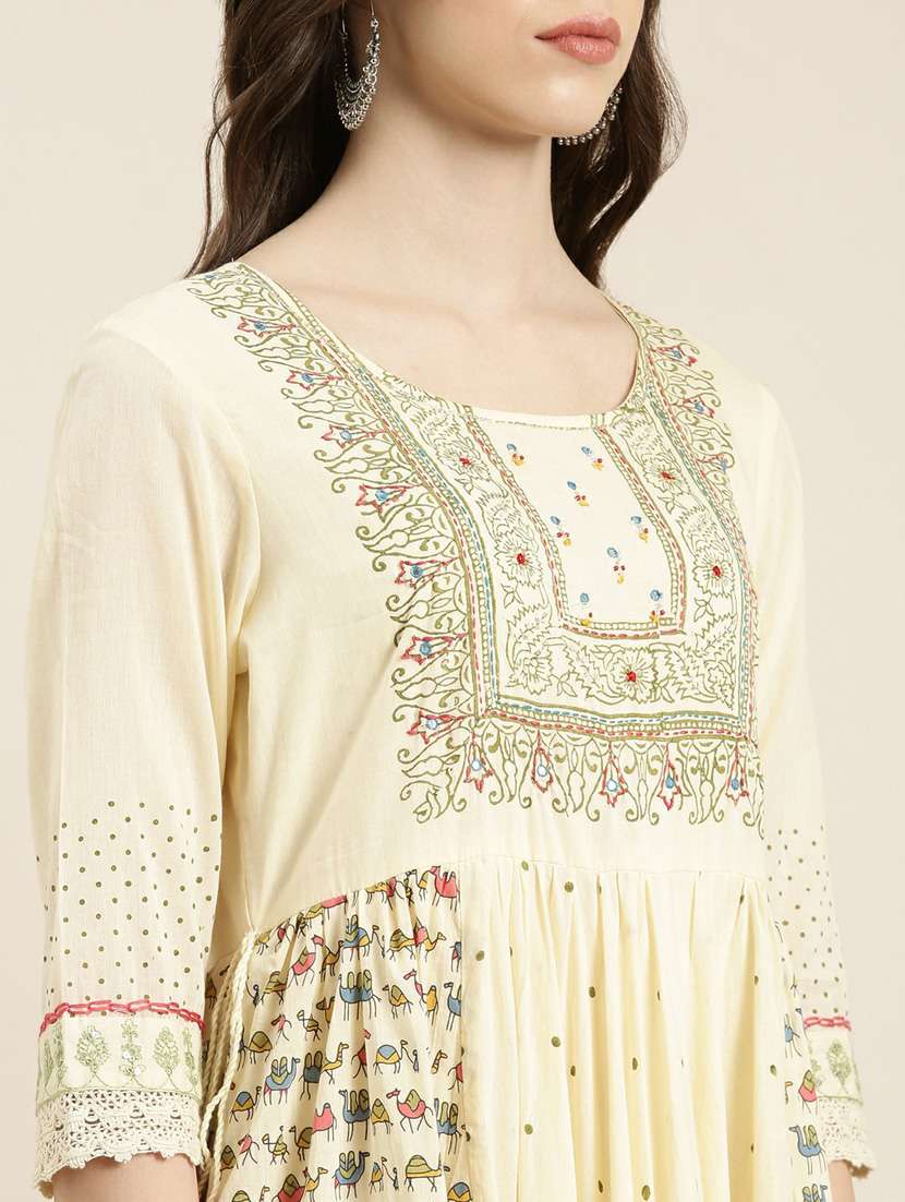 women's flared kurta - 20252328 - Standard Image - 4
