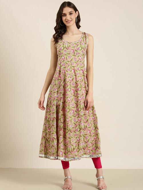 women floral print a-line kurta - 20252388 -  Standard Image - 0