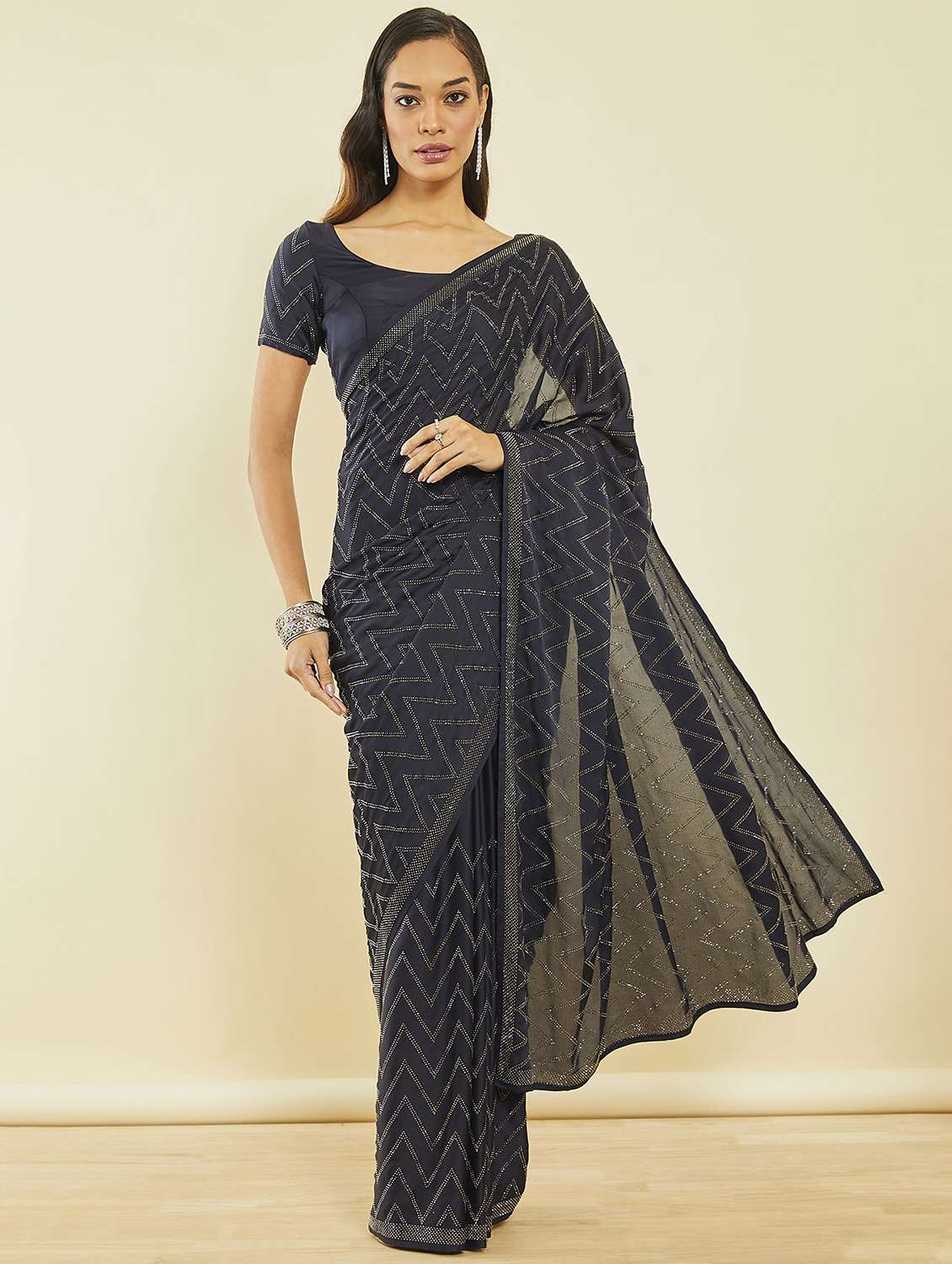 women's embellished saree