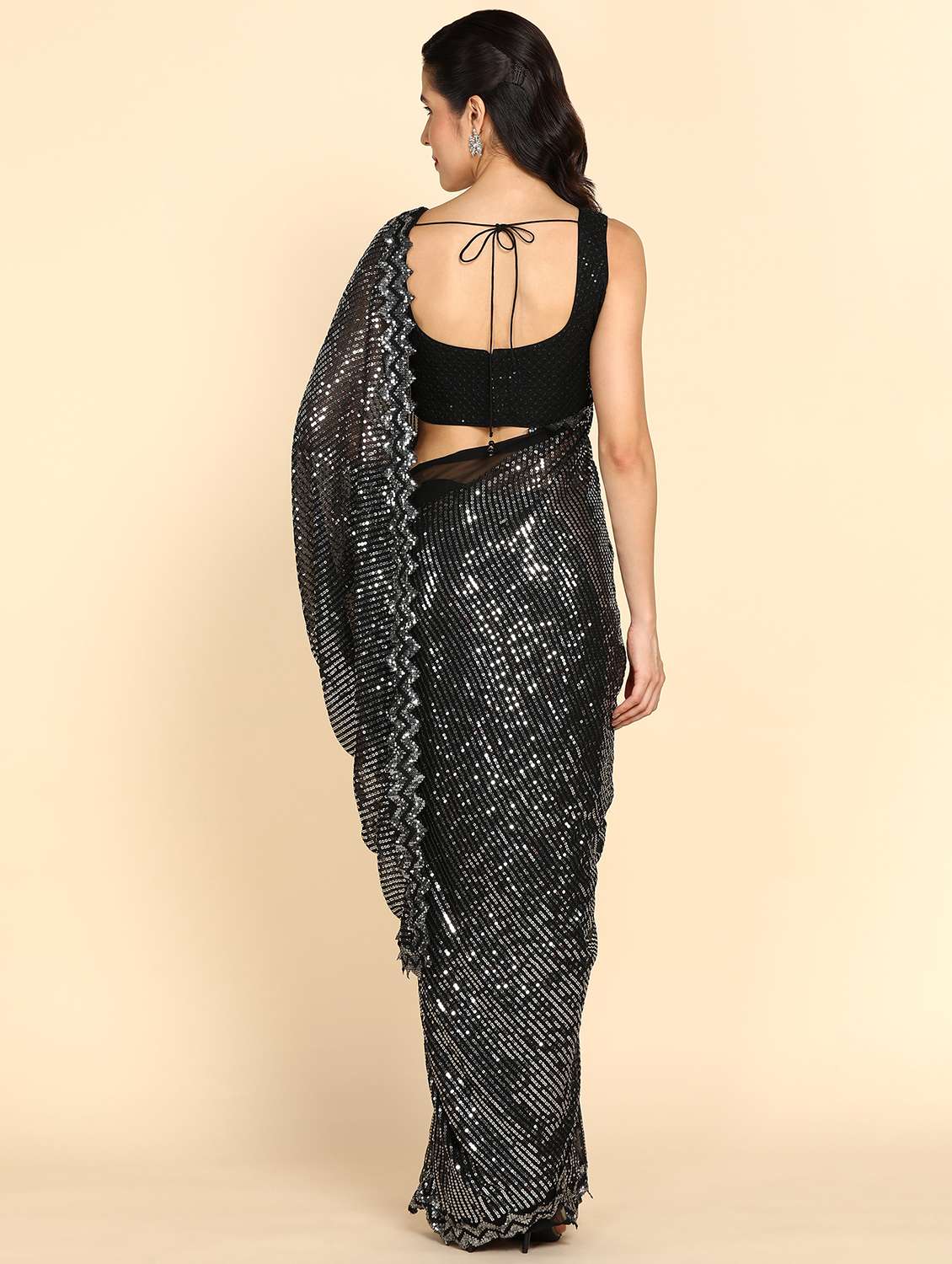 women's embellished saree with blouse - 20253819 - Standard Image - 1