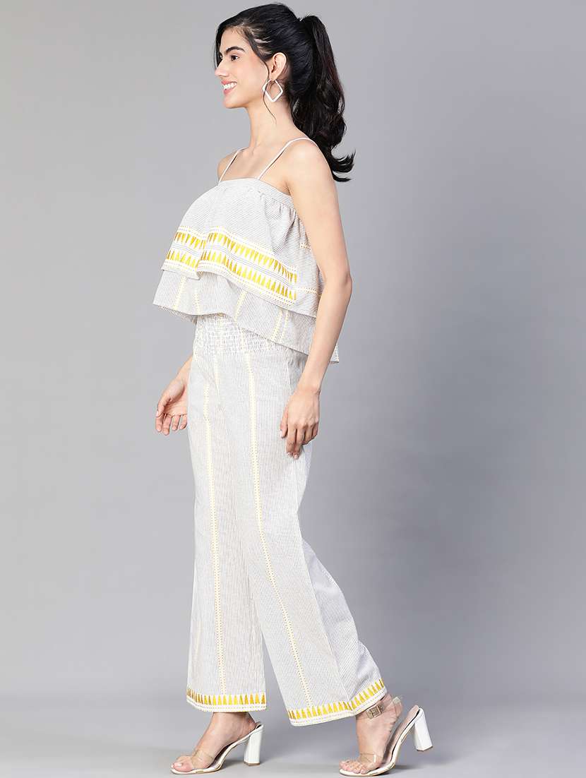  white top and trouser co-ords set - 20254994 -  Standard Image - 1
