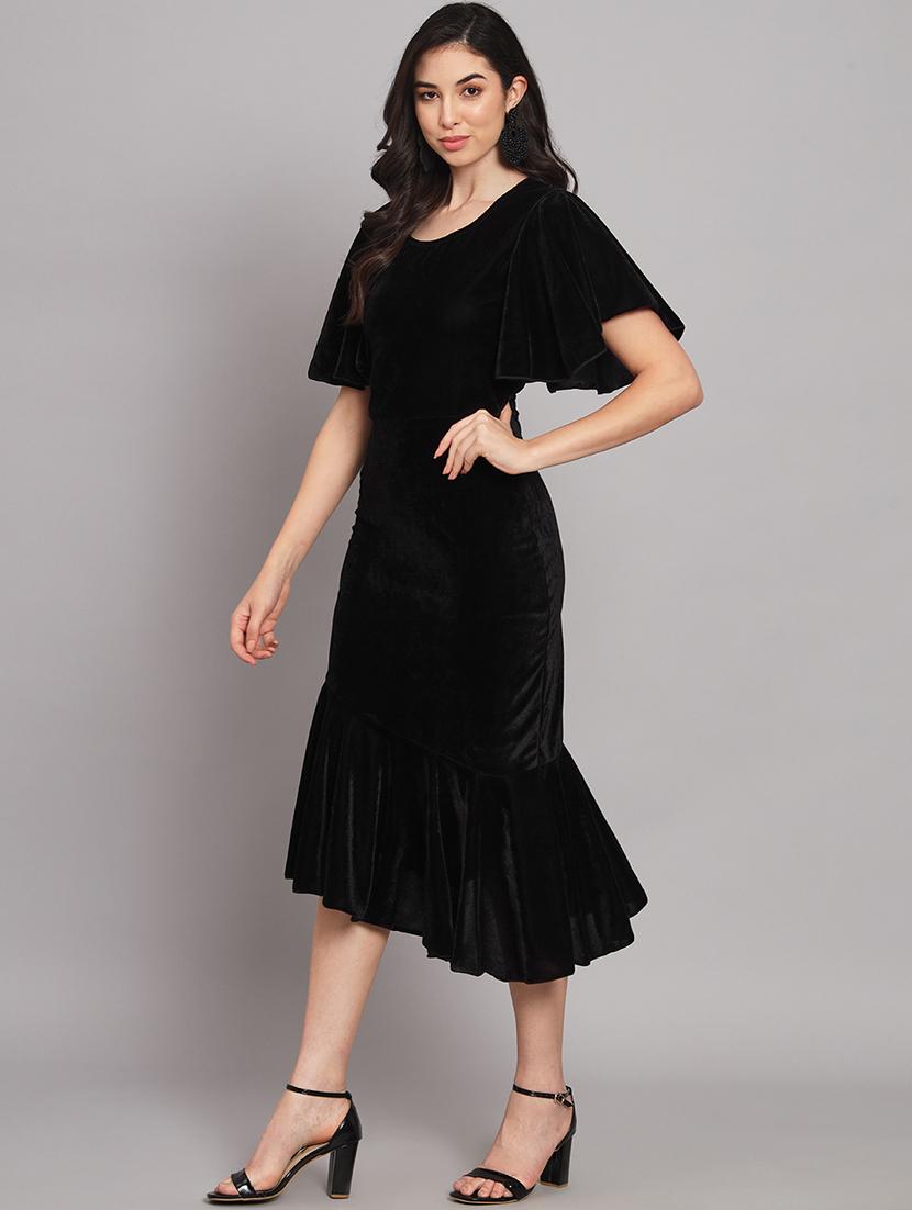 women's tiered dress solid dress - 20255143 -  Standard Image - 1