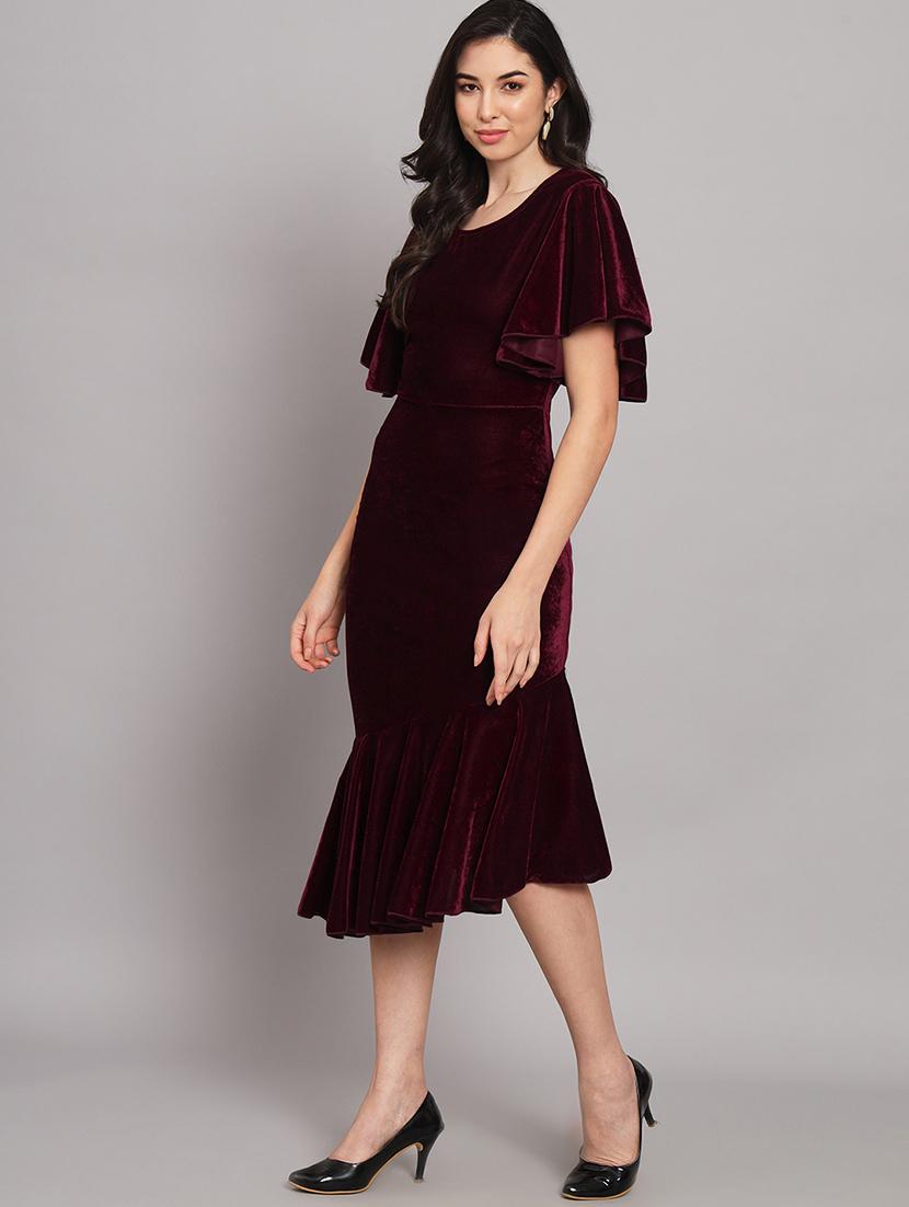 women's tiered dress solid dress - 20255145 - Standard Image - 1