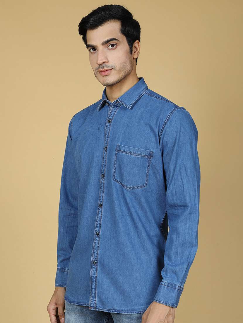 mens solid casual shirt - 20255191 -  Standard Image - 1
