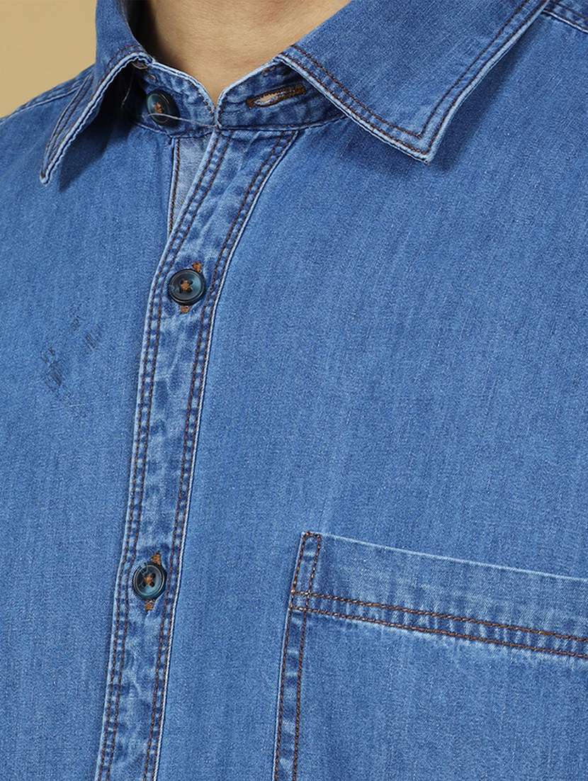 mens solid casual shirt - 20255191 -  Standard Image - 4