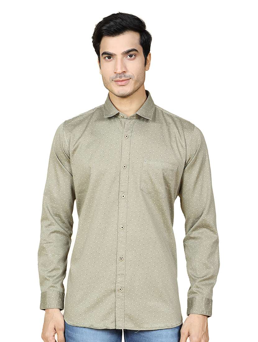 mens micro print casual shirt