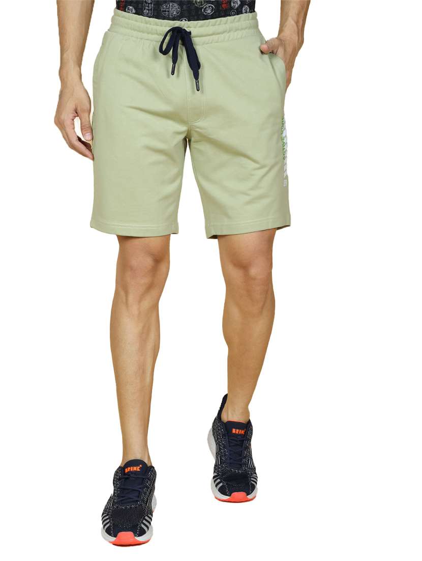 men neo mint typography print  cotton short