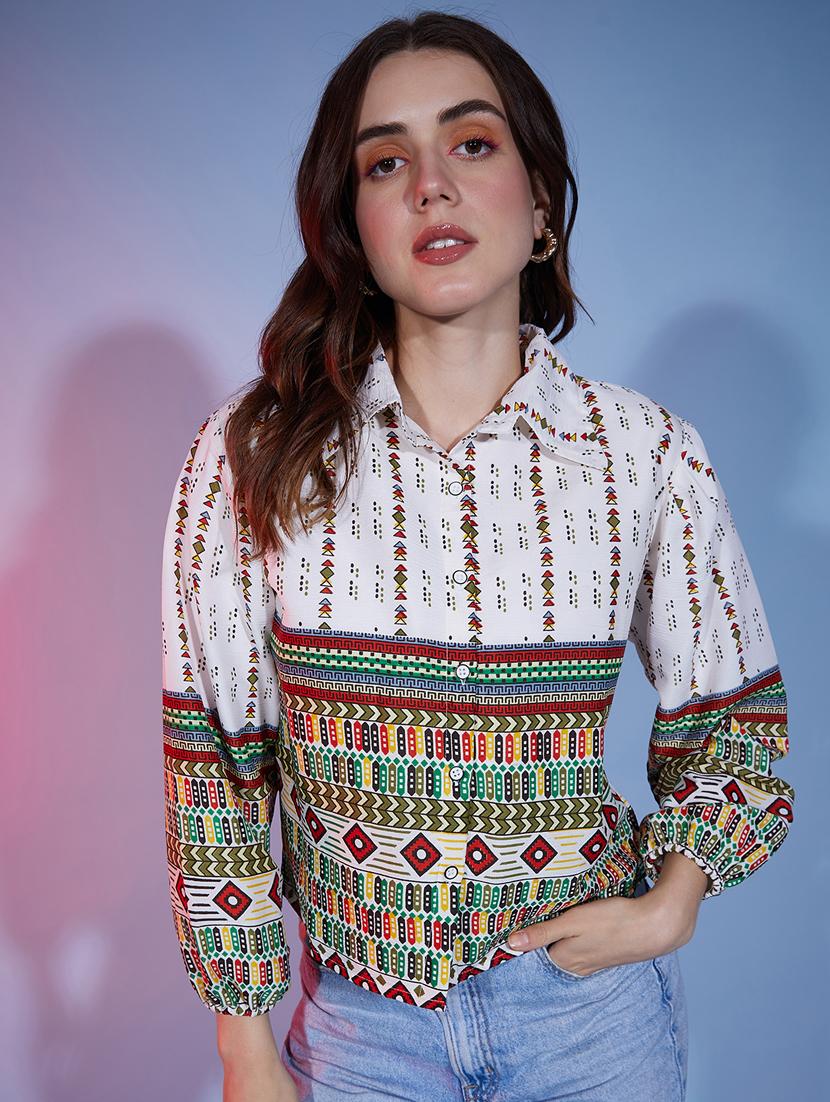 white cotton regular shirt - 20255780 - Zoom Image - 0
