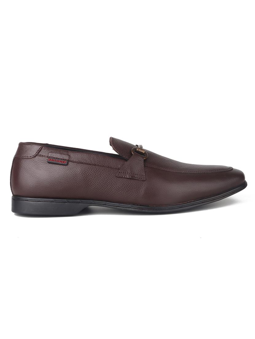 red chief dark brown leather formal slip on shoes for men - 20256586 - Standard Image - 1