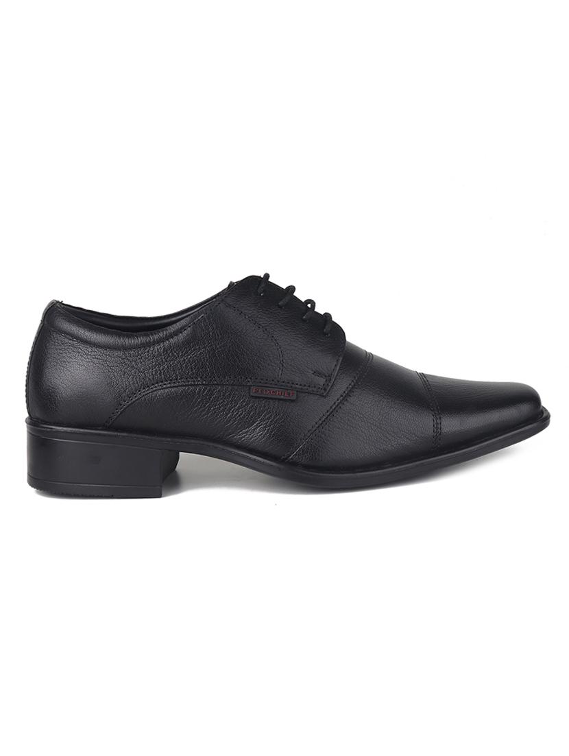 red chief black leather formal derby shoes for men - 20256623 - Standard Image - 1