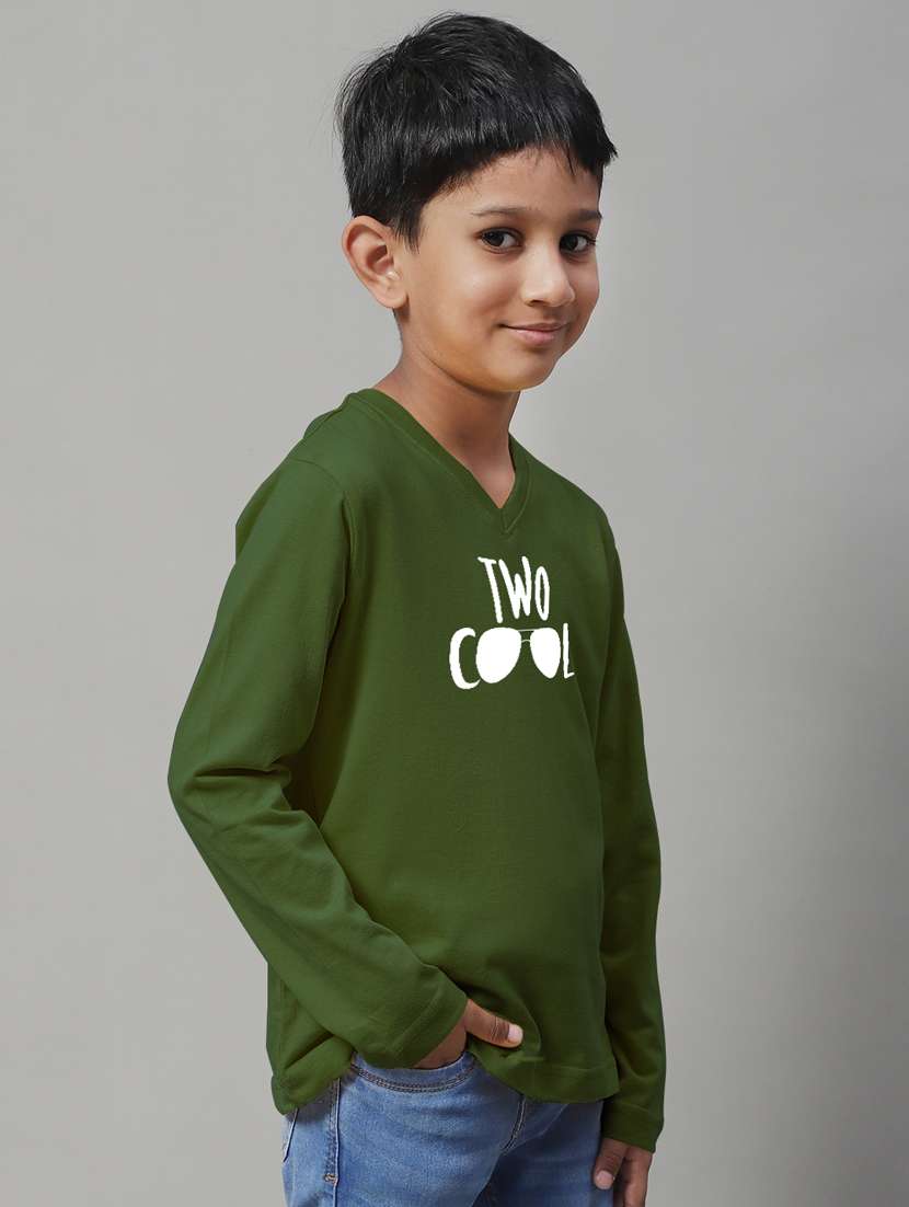 boys v-neck typographic printed t-shirt - 20257433 -  Standard Image - 1