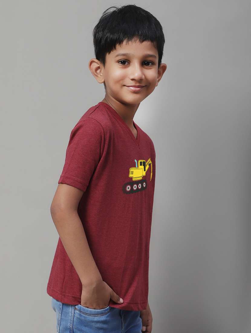 boys v-neck graphic printed t-shirt - 20257451 -  Standard Image - 1