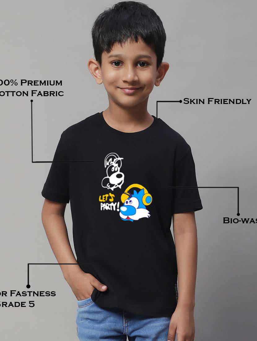 boys round neck graphic printed t-shirt - 20257789 -  Standard Image - 4