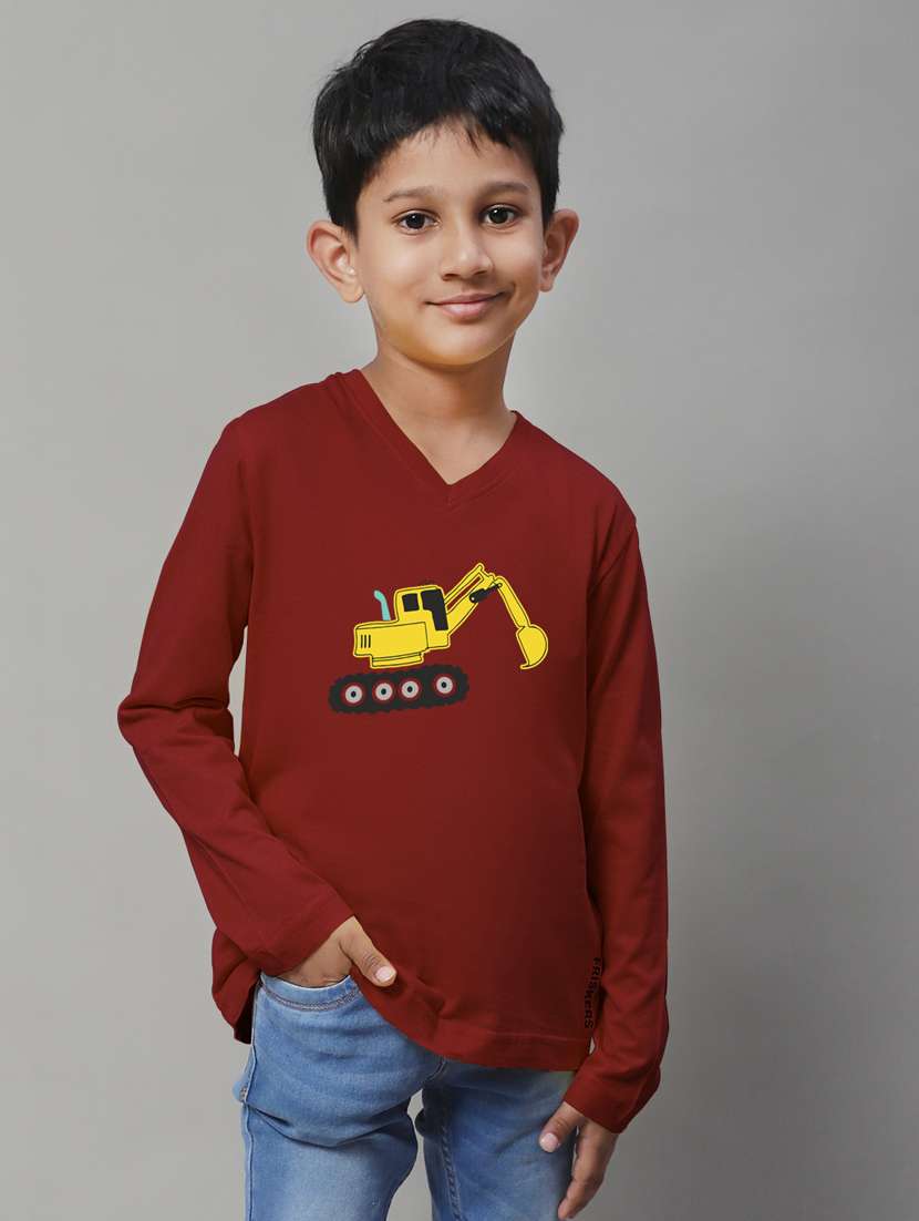 boys v-neck graphic printed t-shirt - 20258099 -  Standard Image - 1