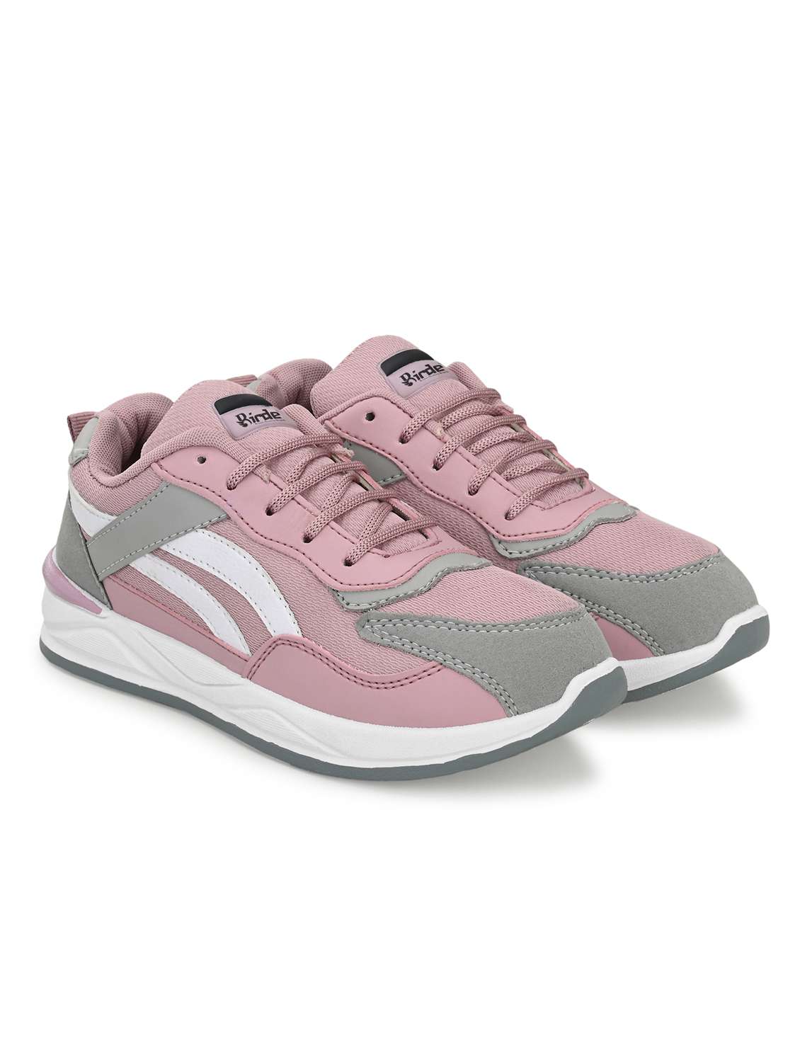 women pink lace-up color block casual shoe - 20258581 -  Standard Image - 1