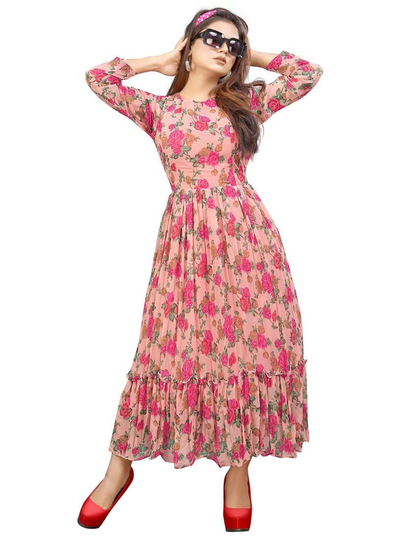 women's fit & flare floral dress - 20259242 -  Standard Image - 4