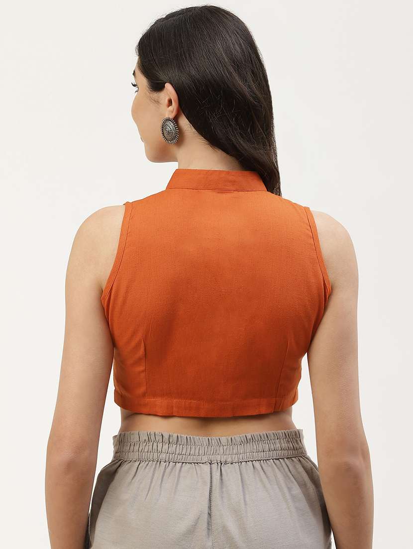 pack of 2 solid stitched blouse - 20259247 - Standard Image - 6