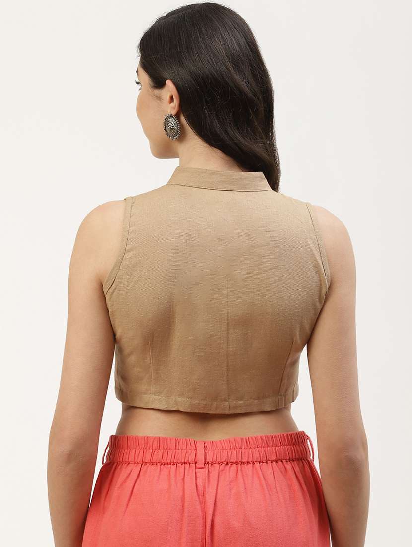 pack of 2 solid stitched blouse - 20259248 - Standard Image - 6