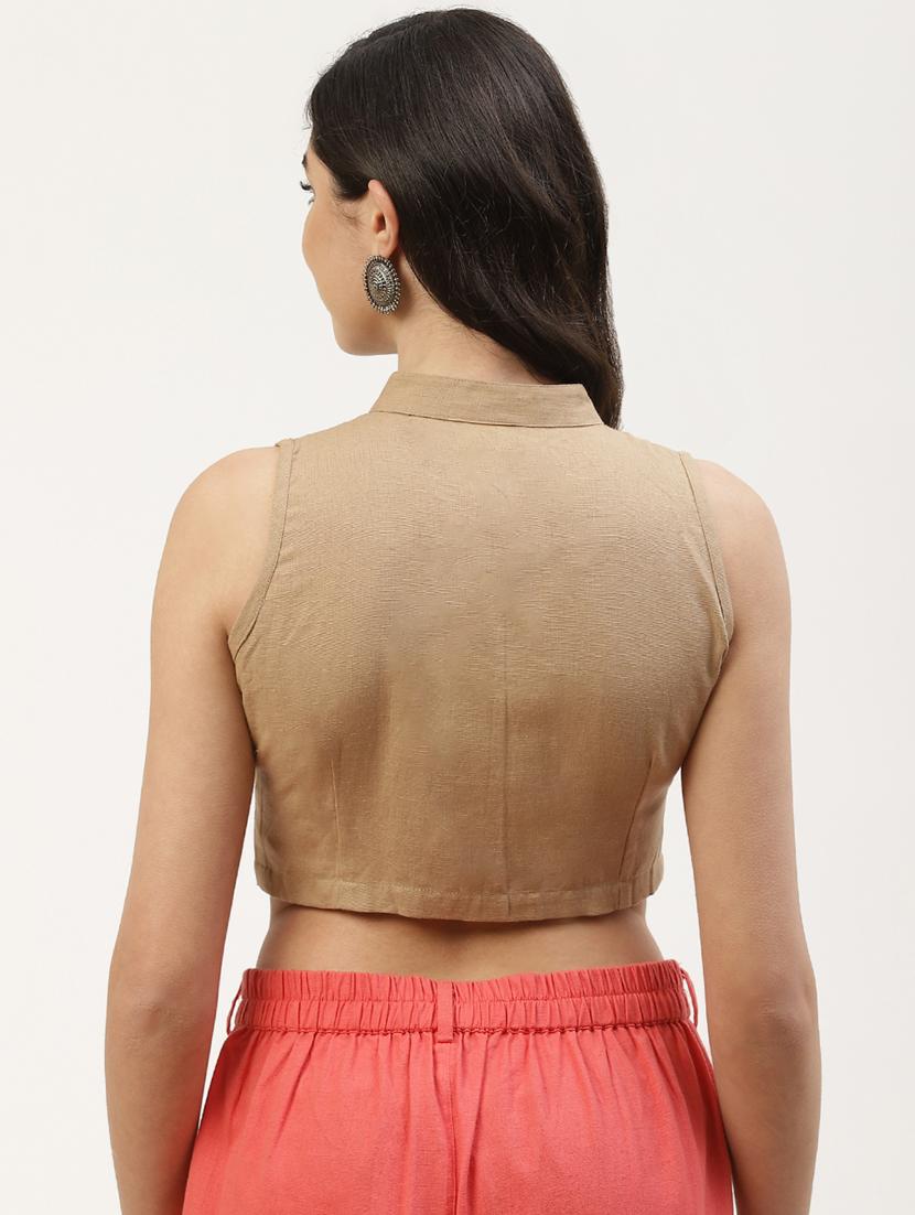 pack of 2 solid front open sleeveless blouse - 20259270 - Standard Image - 4