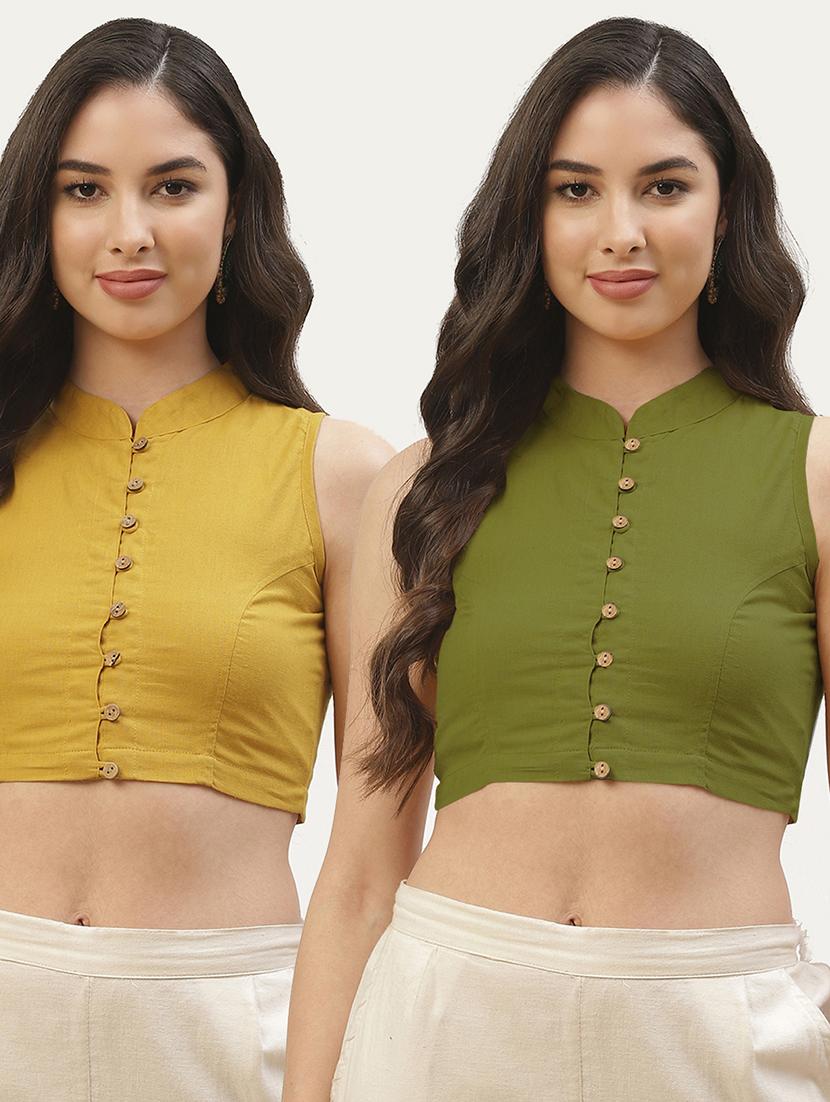 women pack of 2 solid blouses - 20259286 - Zoom Image - 0
