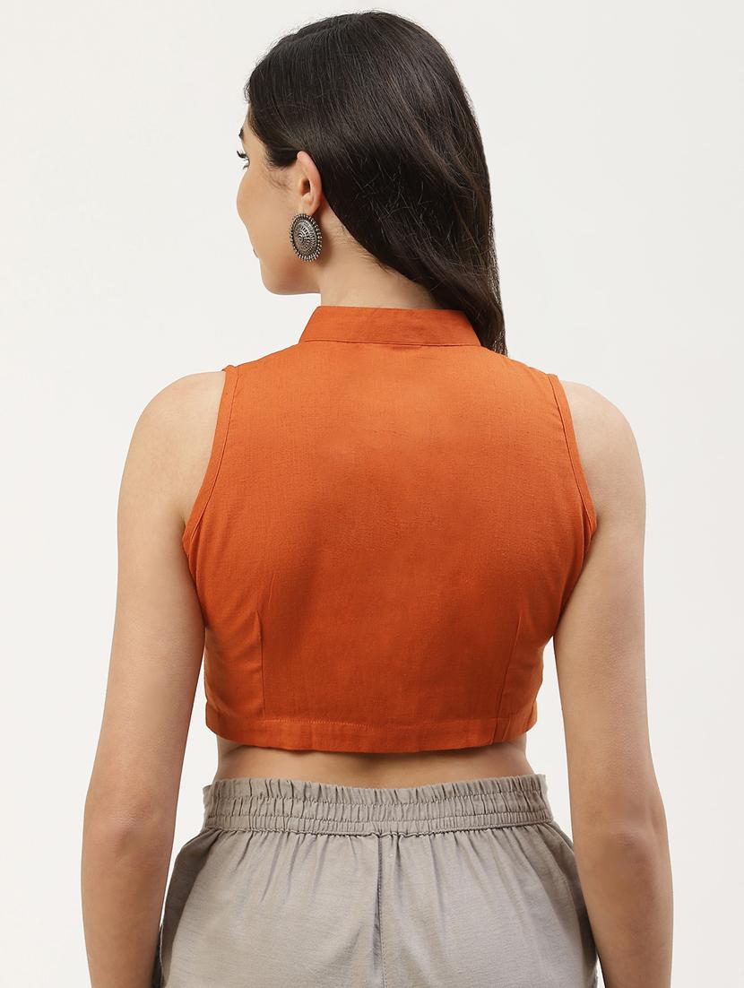 pack of 2 solid front open sleeveless blouse - 20259312 - Standard Image - 4
