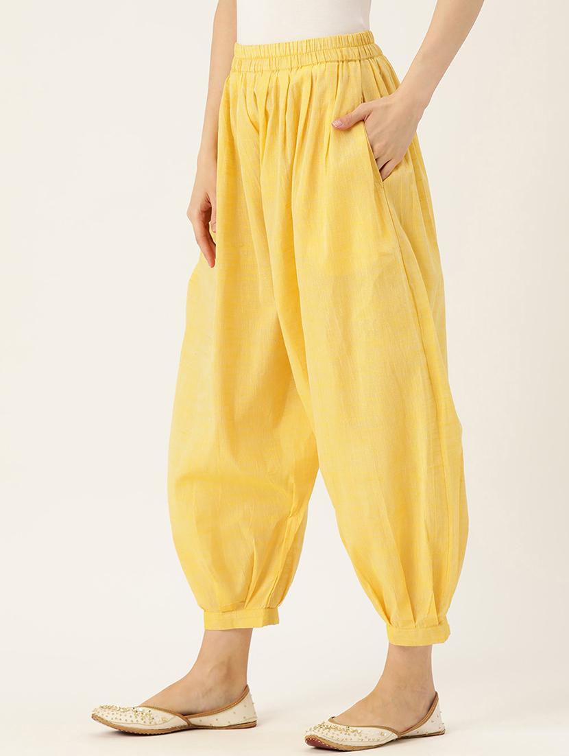 yellow cotton salwar salwars - 20259357 - Standard Image - 1