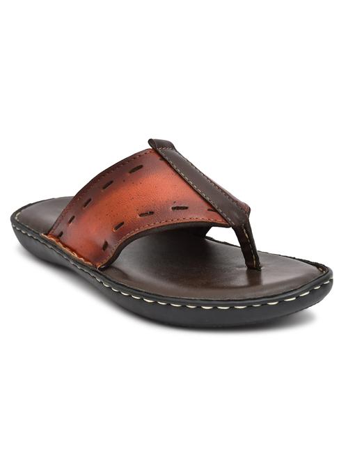 men tan slip on slipper - 20261288 - Standard Image - 0