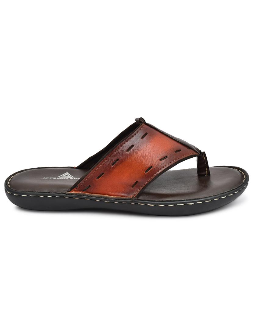 men tan slip on slipper - 20261288 - Standard Image - 1