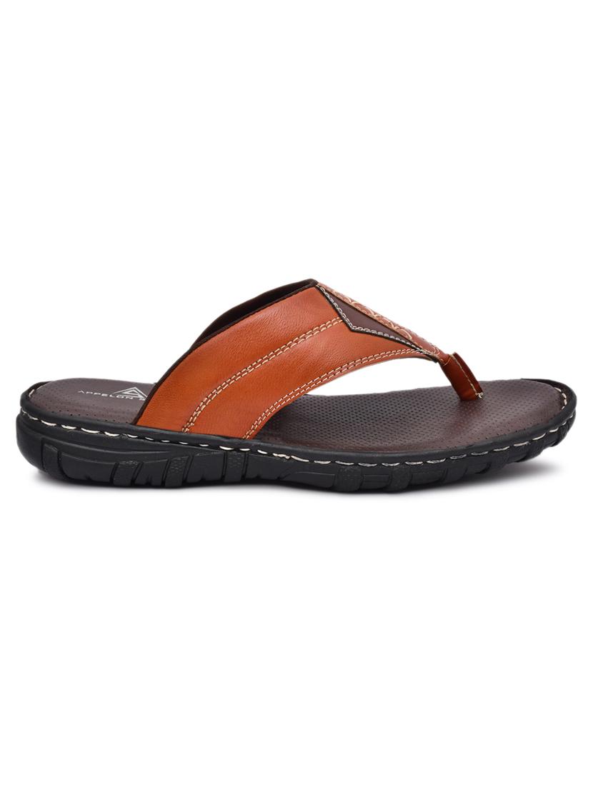 men tan slip on slipper - 20261290 -  Standard Image - 1