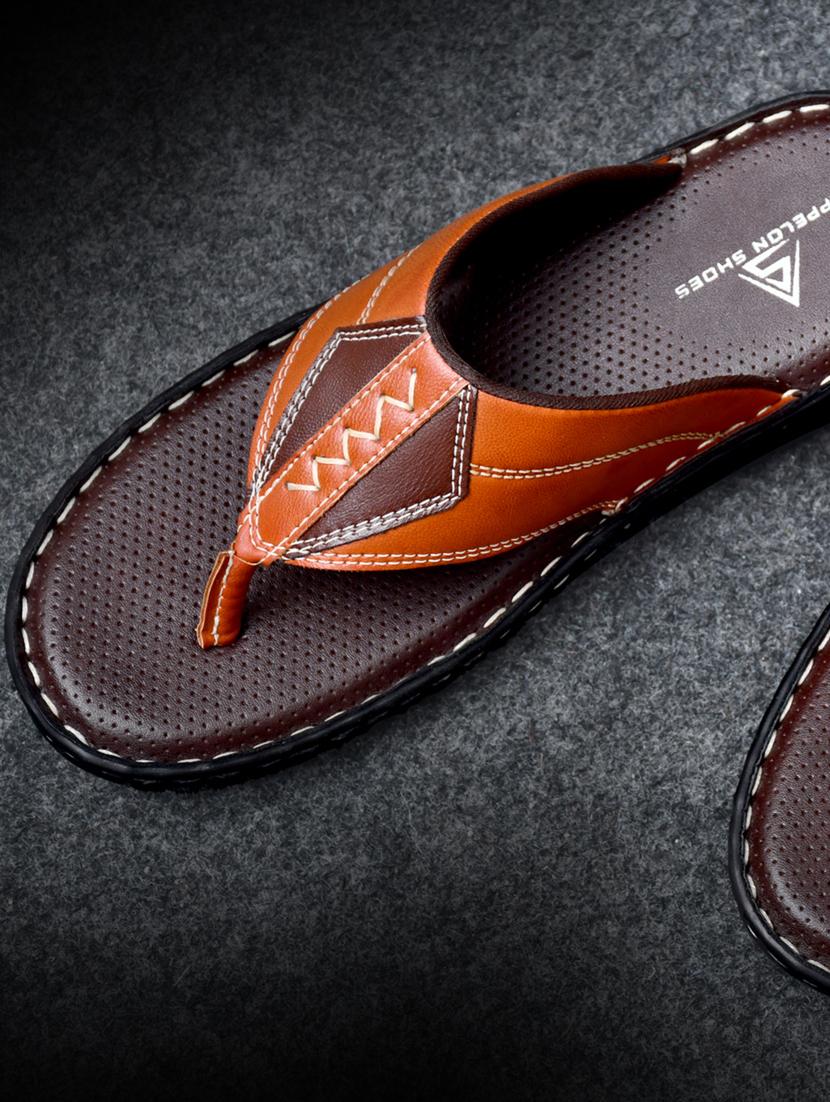 men tan slip on slipper - 20261290 - Standard Image - 4