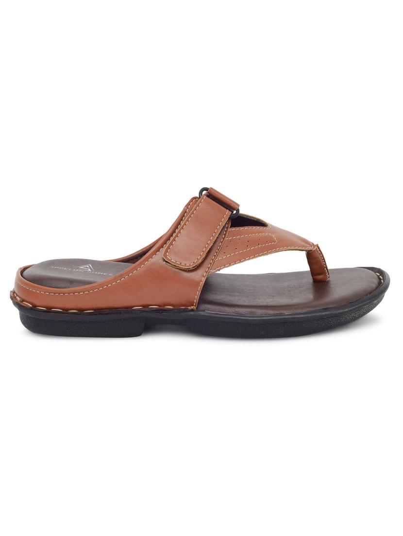 men tan slip on sandal - 20261297 - Standard Image - 1