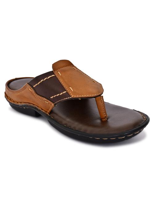 men tan slip on slipper - 20261305 -  Standard Image - 0