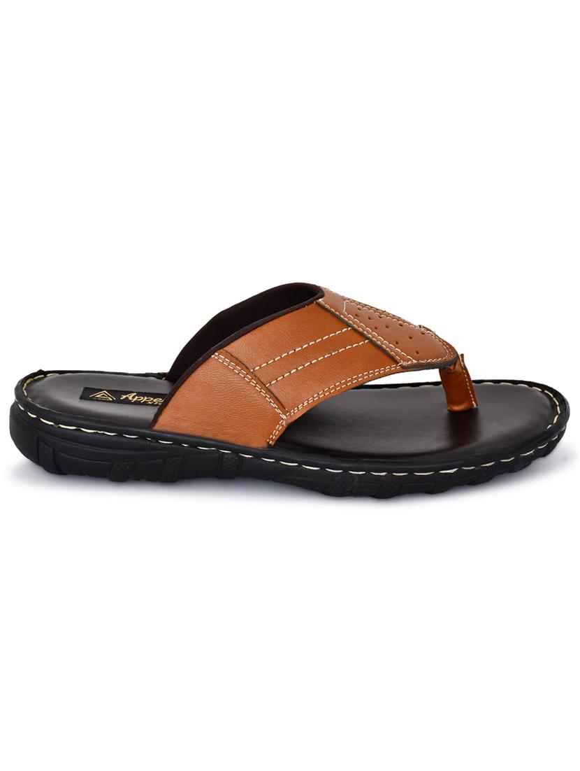 men brown slip on slipper - 20261310 -  Standard Image - 1