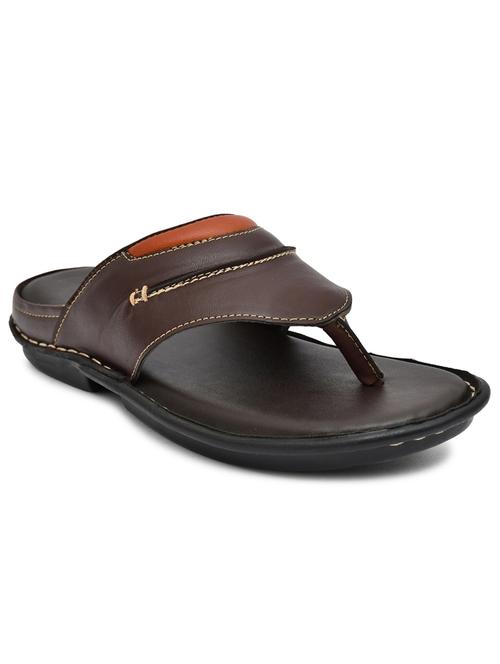 men coffee brown slip on slipper - 20261317 -  Standard Image - 0