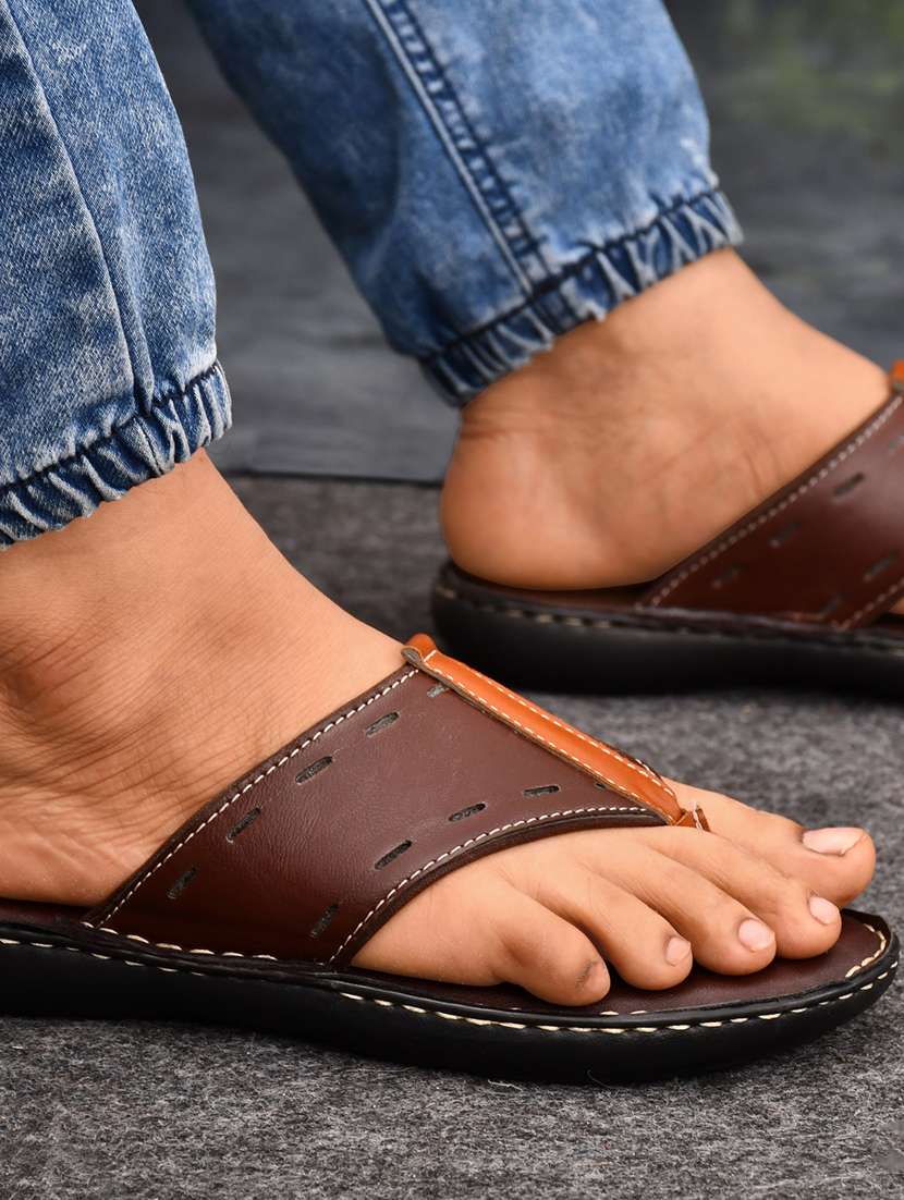 Mules Slippers The Small House Slippers Men Coffee Brown Slip