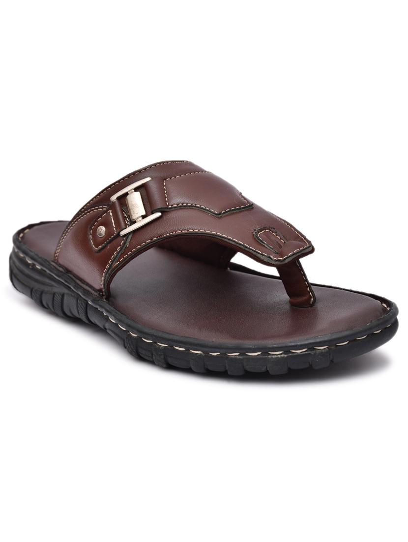 men brown slip on slipper - 20261326 -  Zoom Image - 0