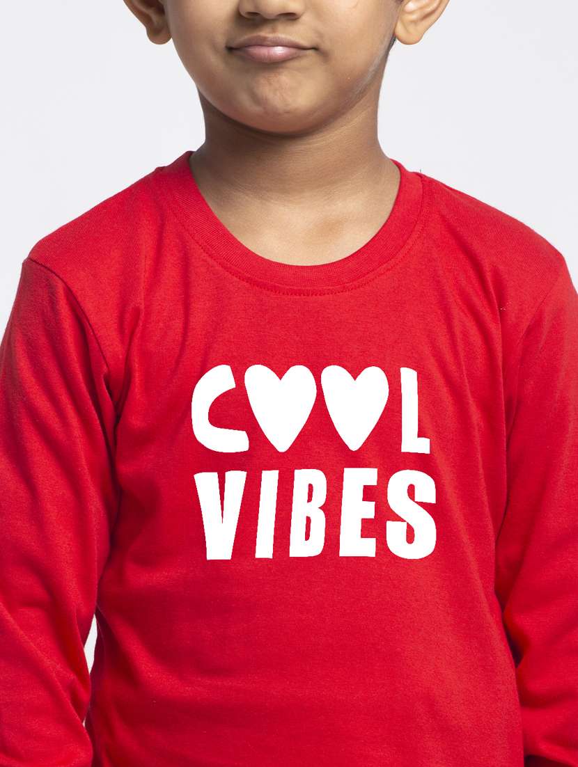 boys round neck typographic print t-shirt - 20261489 -  Standard Image - 4