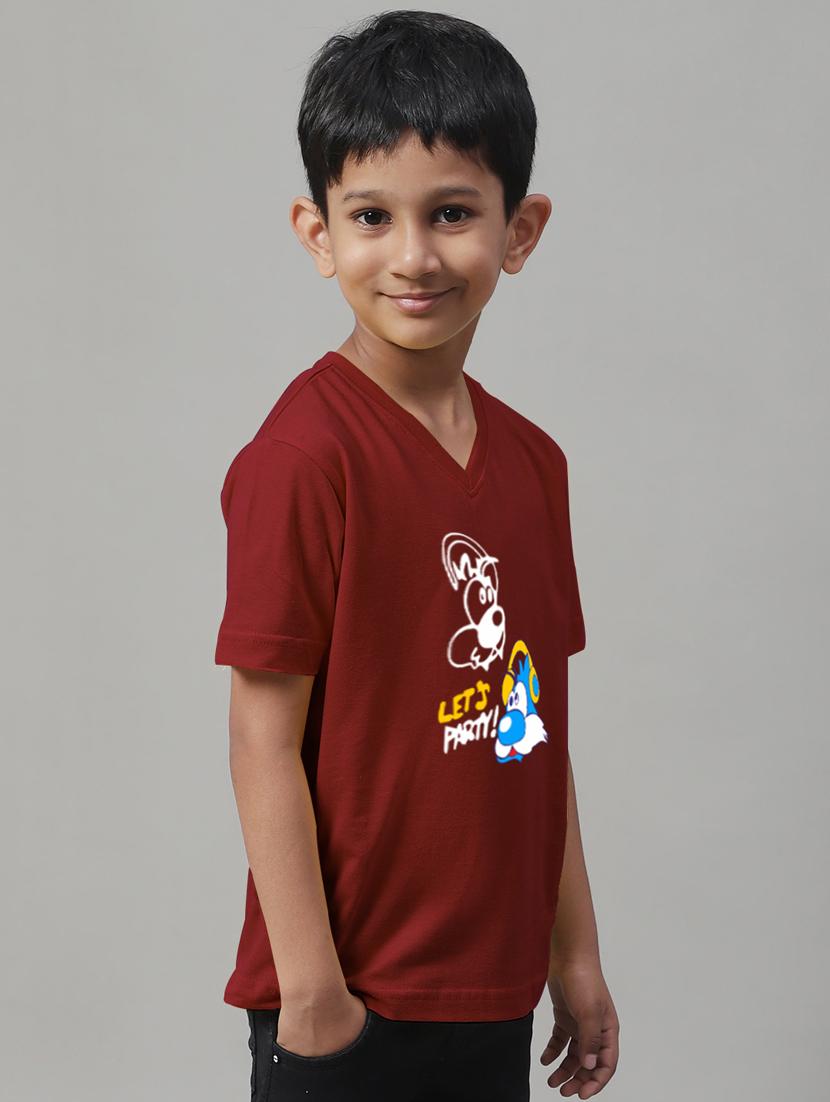 boys v-neck graphic printed t-shirt - 20261550 -  Standard Image - 1