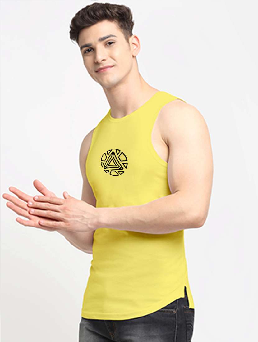 yellow cotton vest - 20261935 -  Standard Image - 1