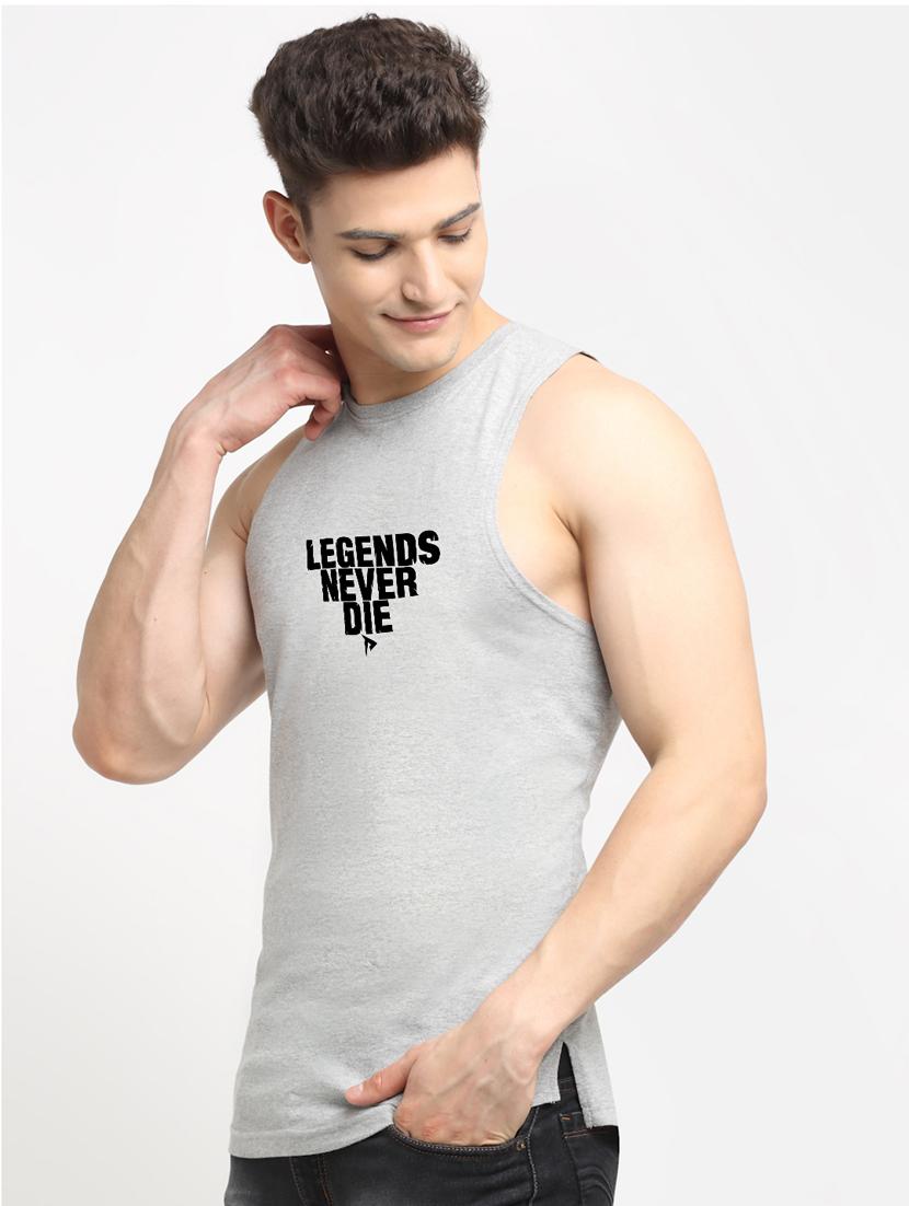 grey cotton vest - 20261938 - Standard Image - 1