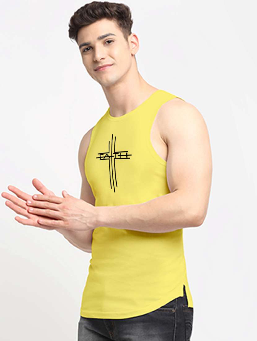 yellow cotton vest - 20261943 -  Standard Image - 1