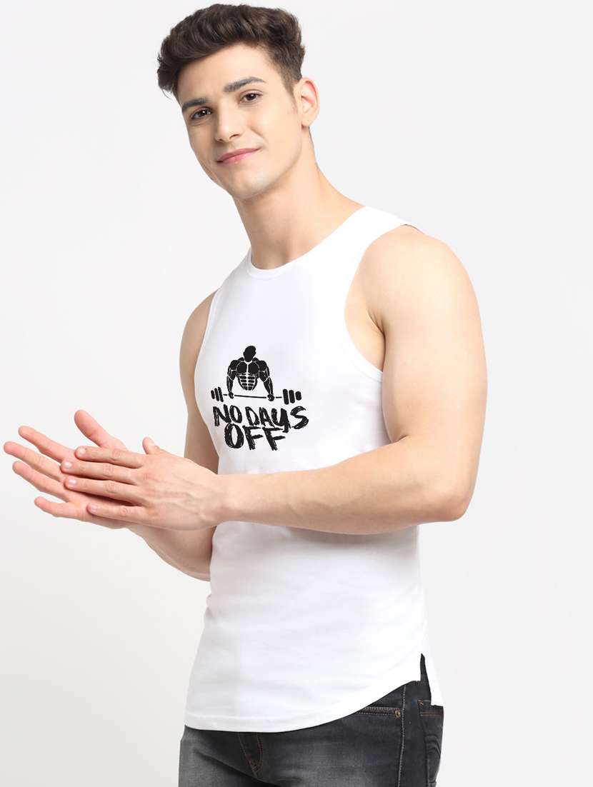 white cotton vest - 20261958 -  Standard Image - 1