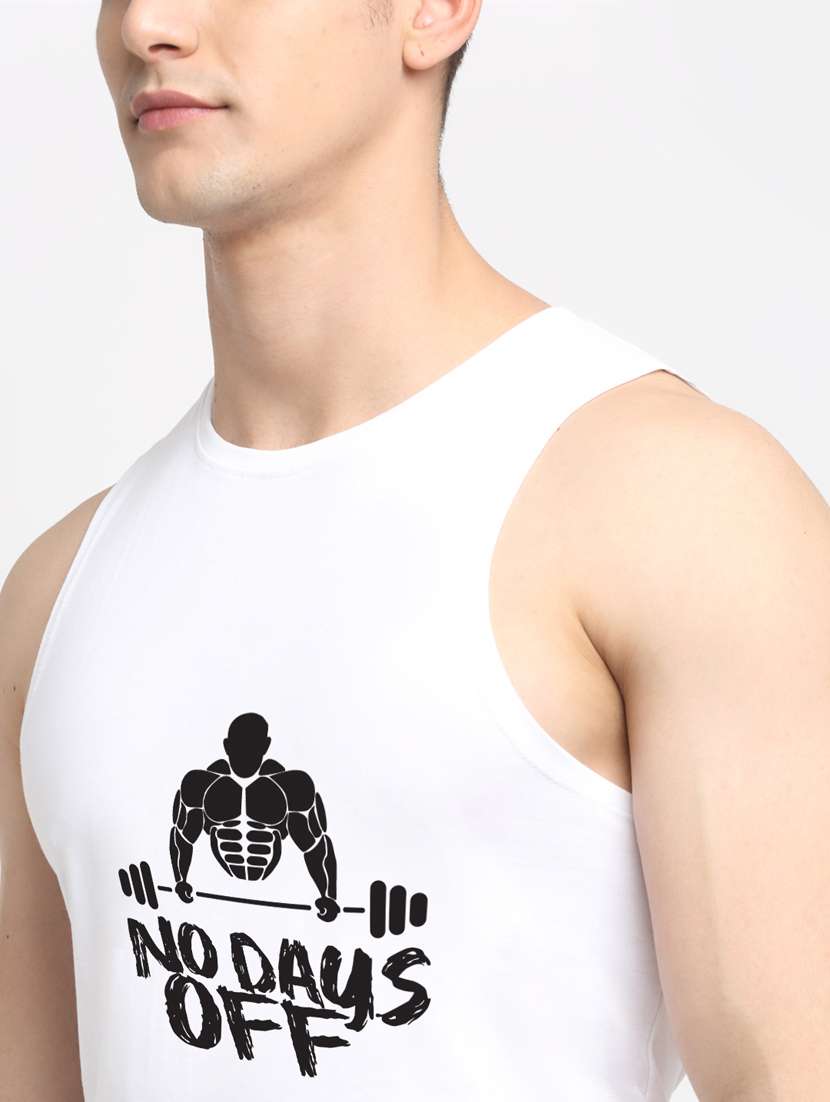 white cotton vest - 20261958 -  Standard Image - 4