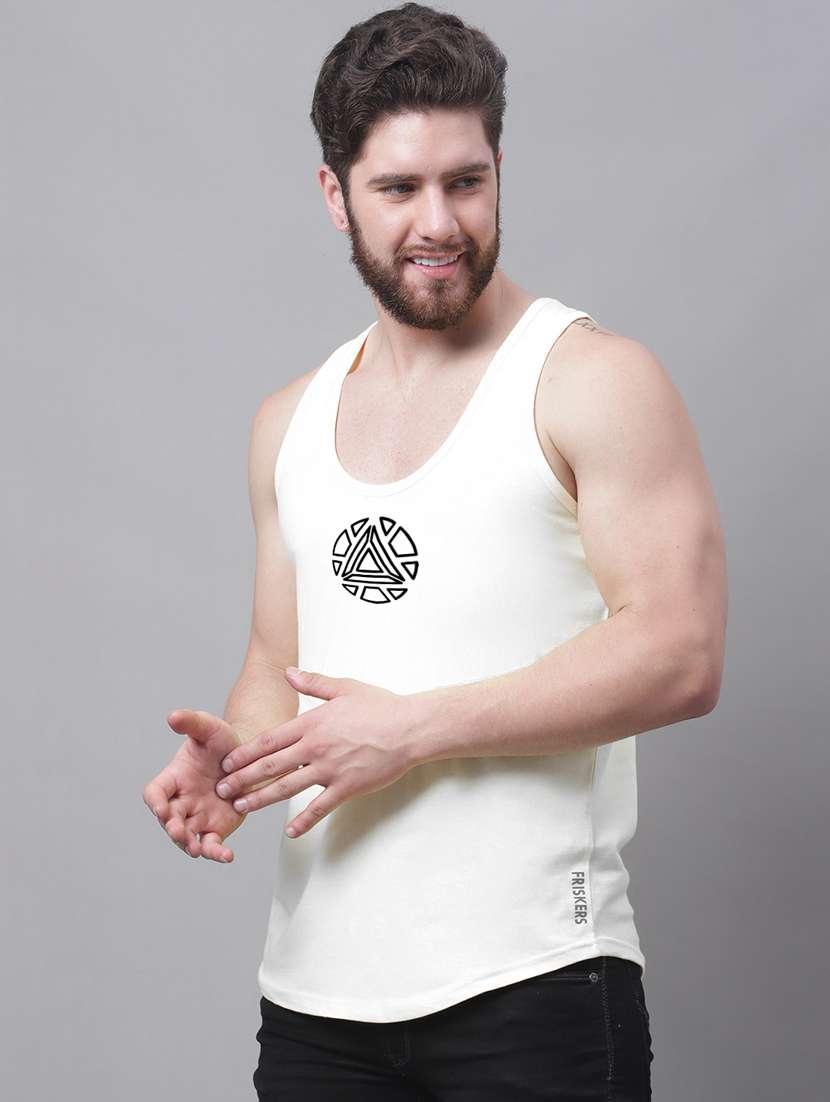 white cotton vest - 20261970 -  Standard Image - 1