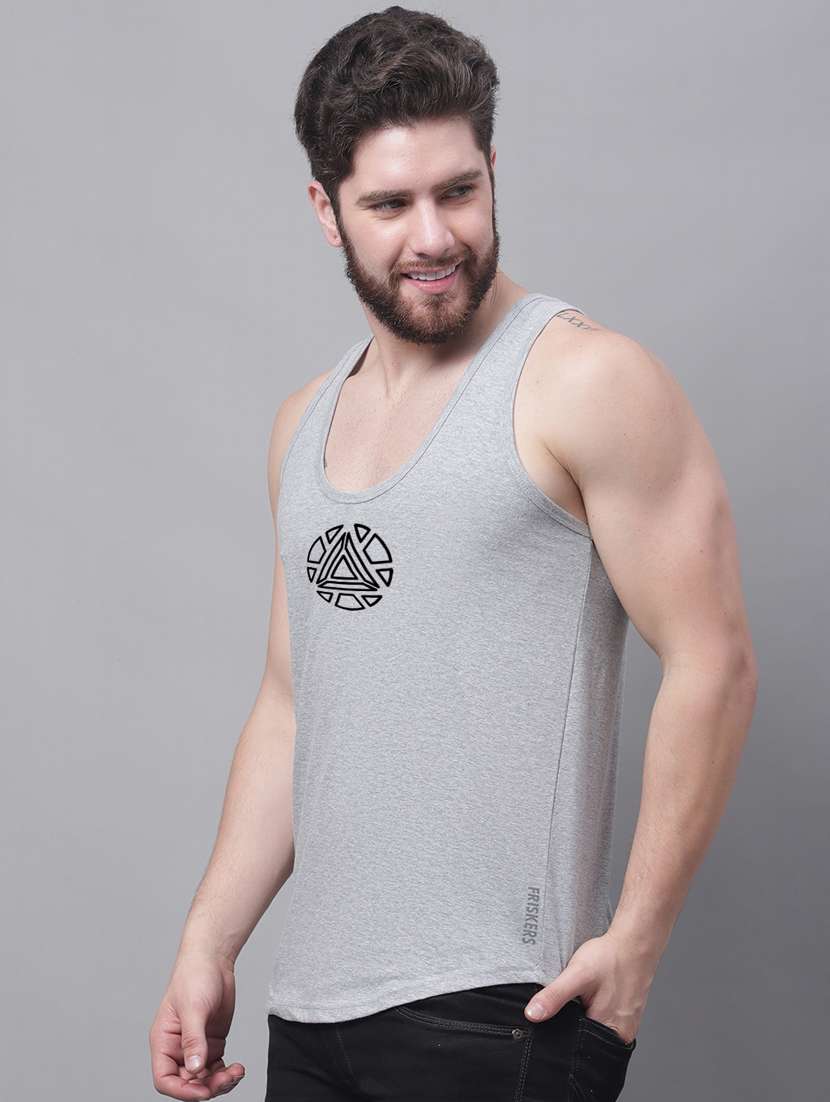 grey cotton vest - 20261971 -  Standard Image - 1