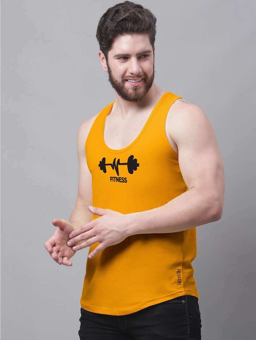 men typography cotton vest - 20261985 -  Standard Image - 1